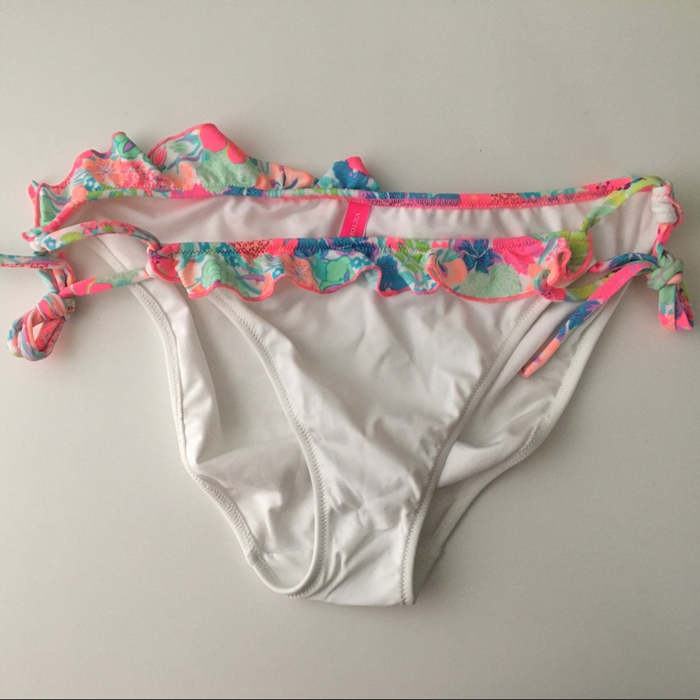 NWOT Multicolor Ruffle Bikini Bottom